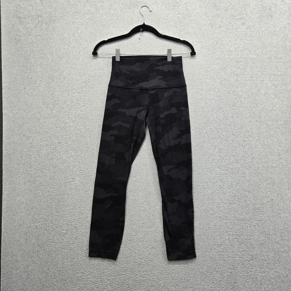 Lululemon Women Activewear Pants 4 Black Align Legging Camouflage Yoga